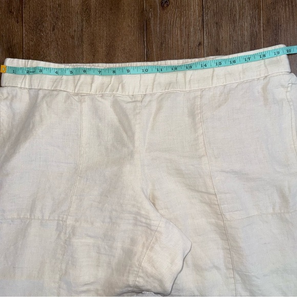 Eileen Fisher Organic Linen Lantern Pant XL Cream Ankle - Picture 4 of 13